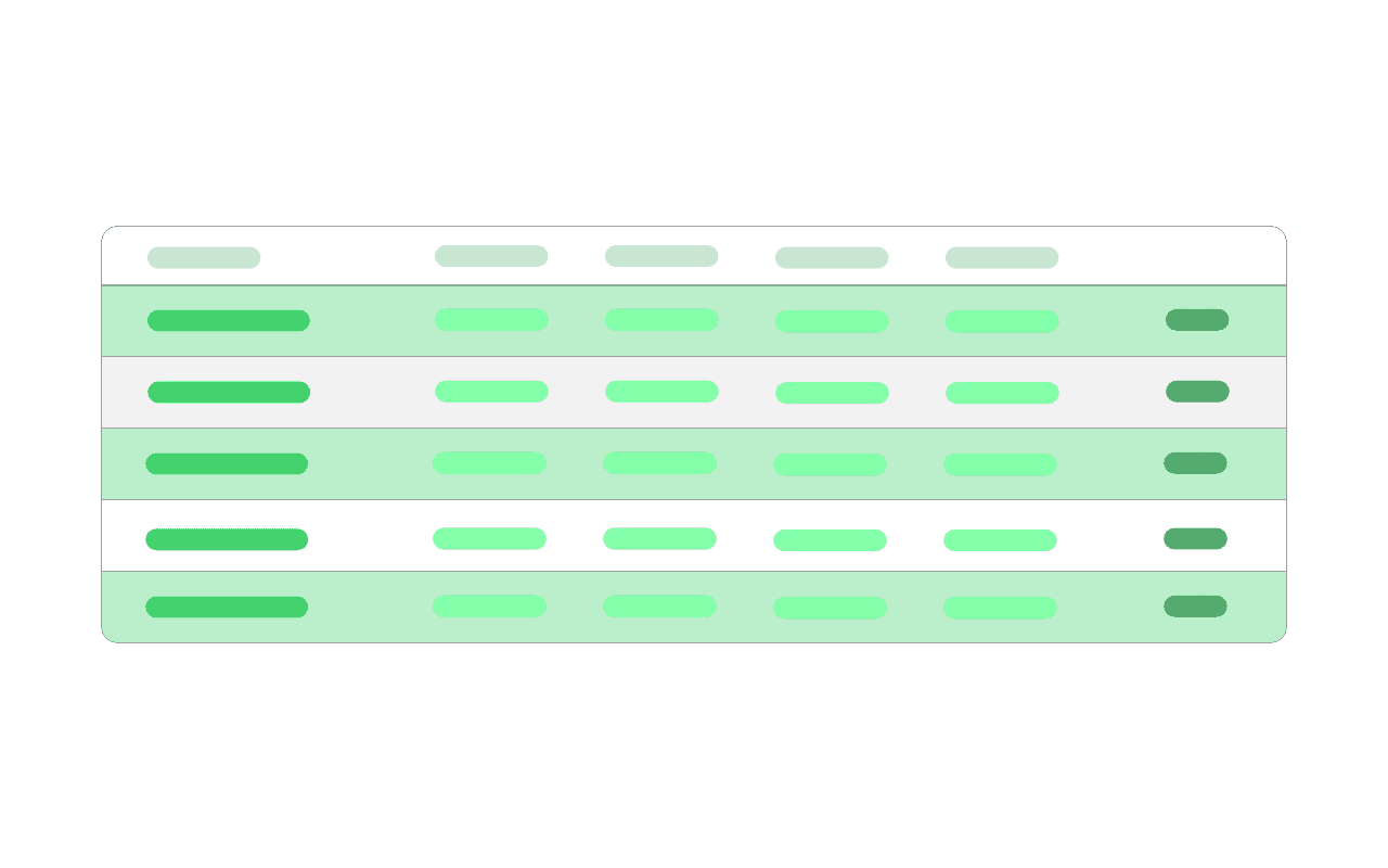 Wireframe illustration of Fancy Tailwind Tables family